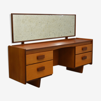 Mid century teak dressing table and stool by White and Newton