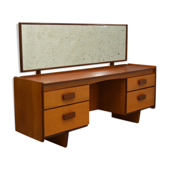 Mid century teak dressing table and stool by White and Newton