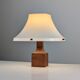 Danish teak table lamp with flared methacrylate shade 1960s