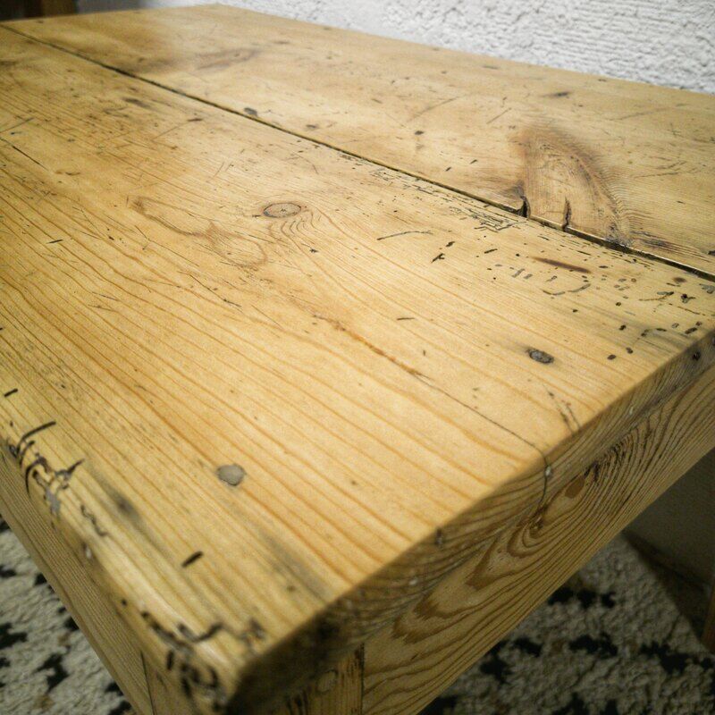 Table basse bois ancien