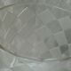 Diamond checkered crystal vase in depoli art deco glass