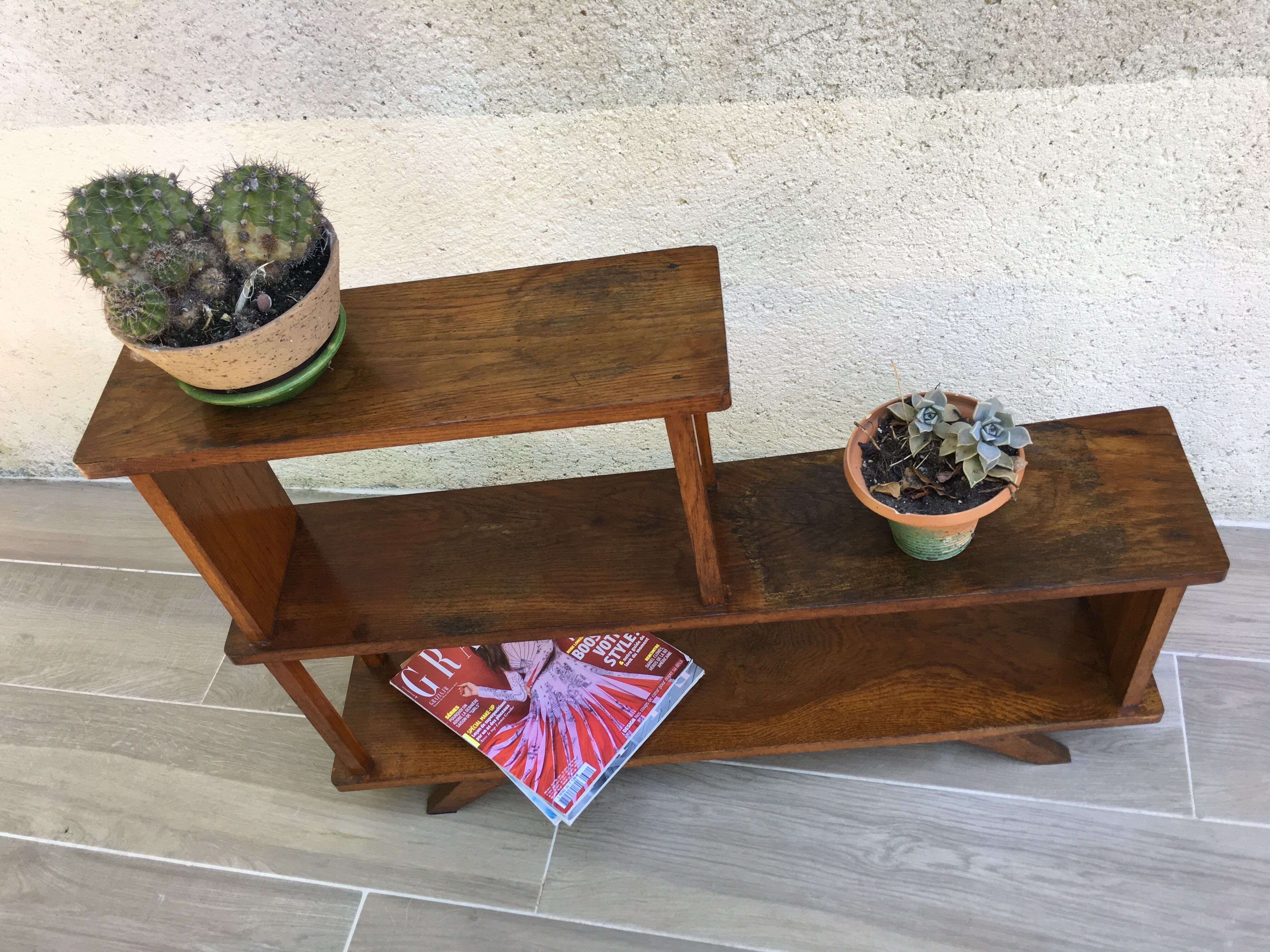 Etagere geometric oak annees 50