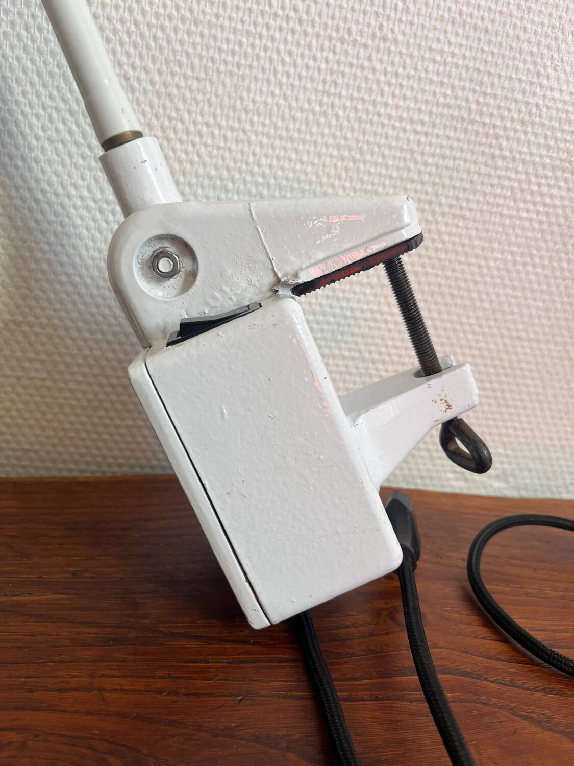 1950s tilting cast iron workshop lamp