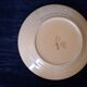 Old HB Quimper Plate Ceramic Geometric Floral Design Brown Yellow