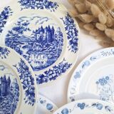 Vintage blue dinner plates