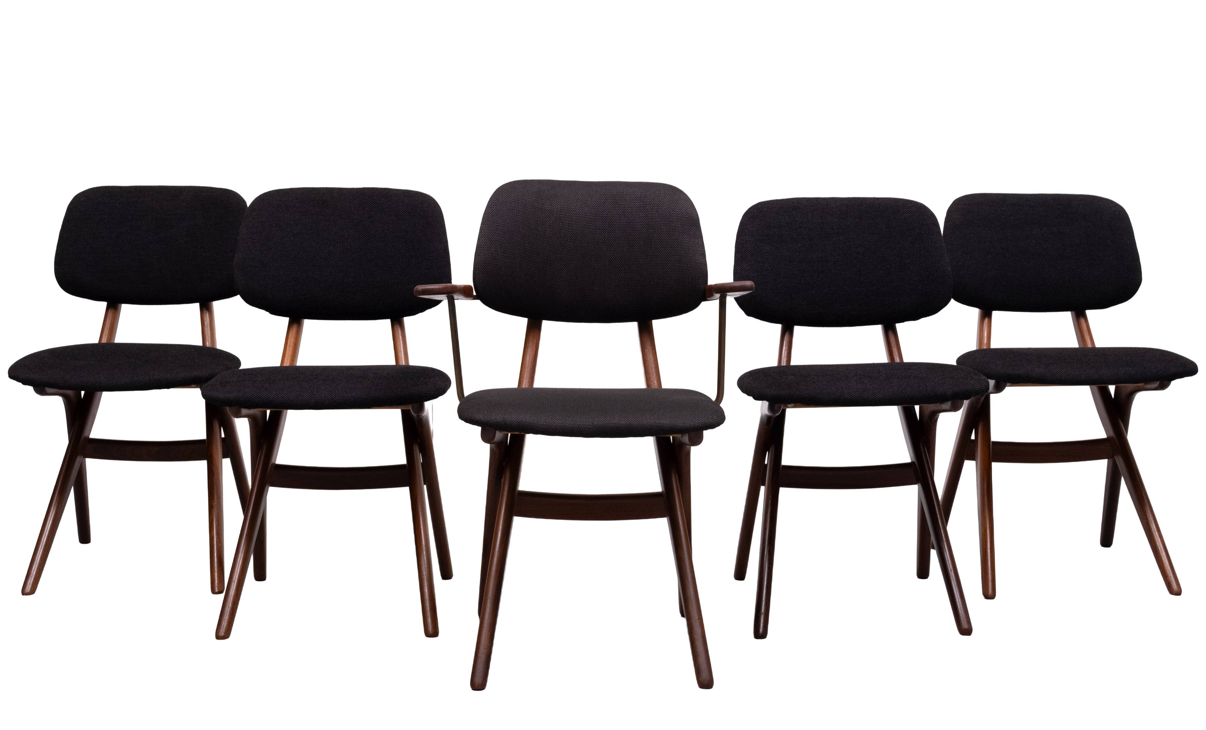 Louis van Teeffelen scissors dinner chairs , wébé, Dutch design