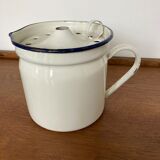 Vintage enamelled iron pitcher