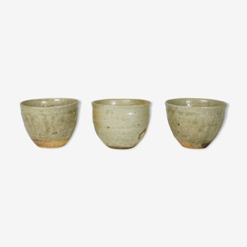 3 Bols à thé du maitre céramiste Yoshinari Mitsuboshi du Koya-San - Japon - Periode Heisei