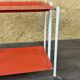 Chariot de service Table d'appoint Design orange Space Age Années 1960 Années 1970