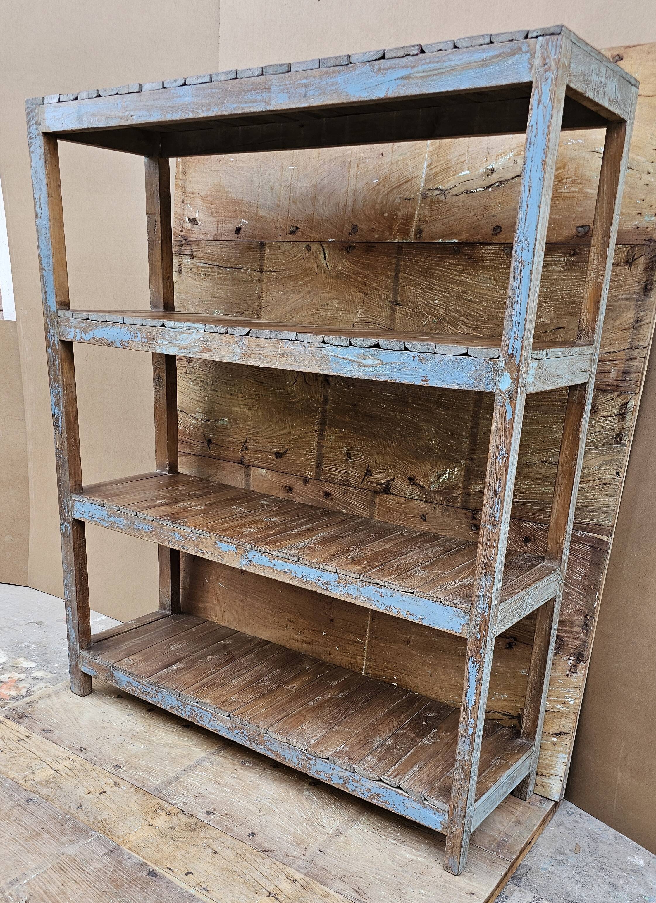 Old rack - workshop shelf in Burmese teak