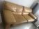 Roche Bobois beige leather sofa bed - Good condition