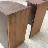 Pair of macassar art deco bedside tables