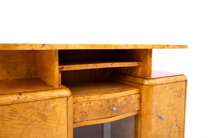 Art Deco chest of drawers, perfect for a TV, Poland, mid-20th century.