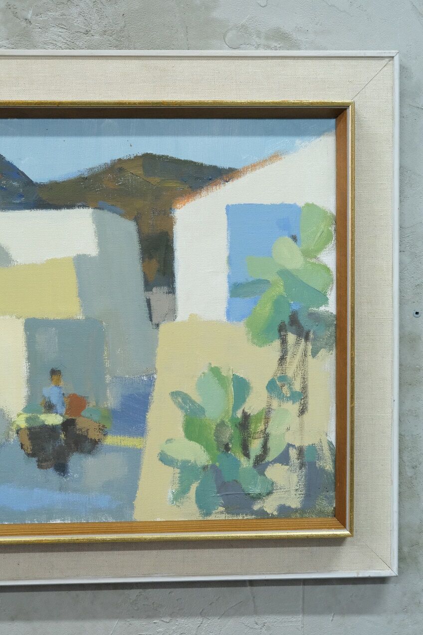 Stig Wernheden, Scandinavian Modern Landscape, 1960s, Oil on Canvas, Framed