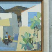 Stig Wernheden, Scandinavian Modern Landscape, 1960s, Oil on Canvas, Framed