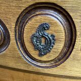 Parisian chest of drawers in solid oak Louis XIV style