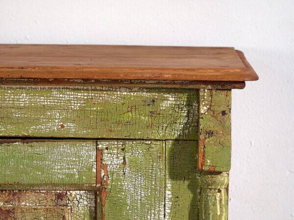 Antique chest of drawers with green patina (c.1920) #59