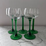 Set of 5 white wine glasses