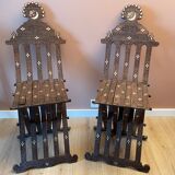 Pair of Syrian chairs inlay of mother-of-pearl