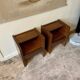2 Scandinavian bedside tables in dark wood