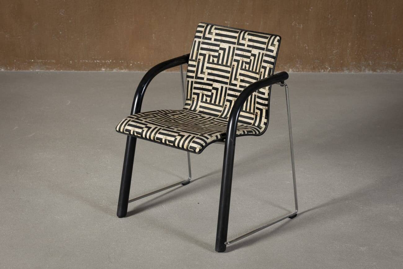 Vintage A 320 Armchair by Wulf Schneider & Ulrich Boehme for Thonet 1980’s in Myth Velvet (set of 4)