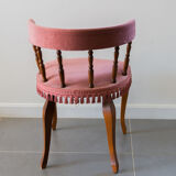 Pink velvet chair