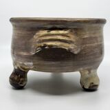 Jacques Pouchain tripod pocket emptier, Dieulefit workshop, French ceramics 1960