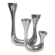 Pair of double candlesticks in aluminium cast iron