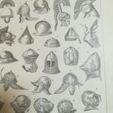Lithograph on helmets from 1928