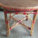 Rattan side table