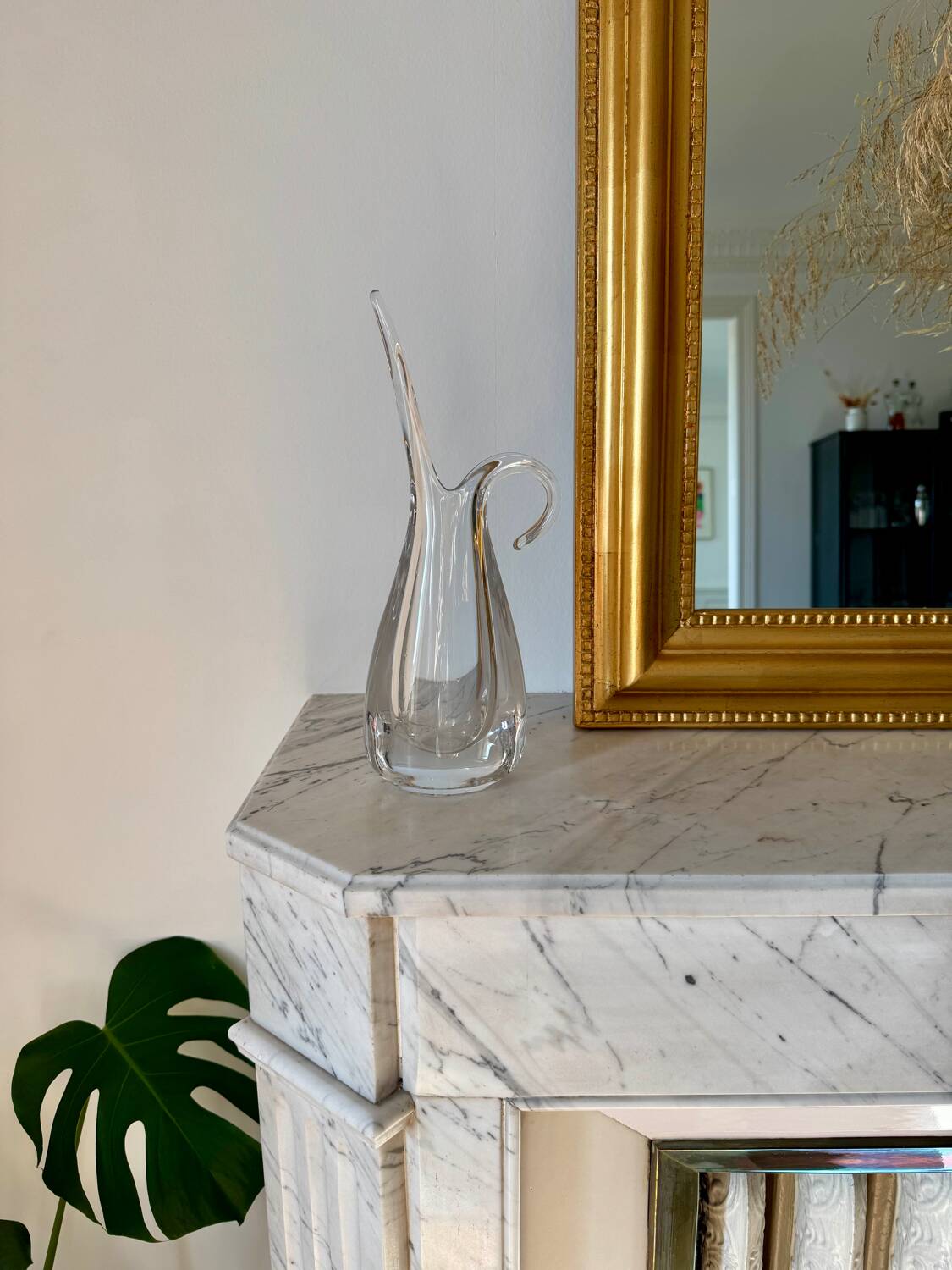 Blown glass vase stamped Art Vannes France