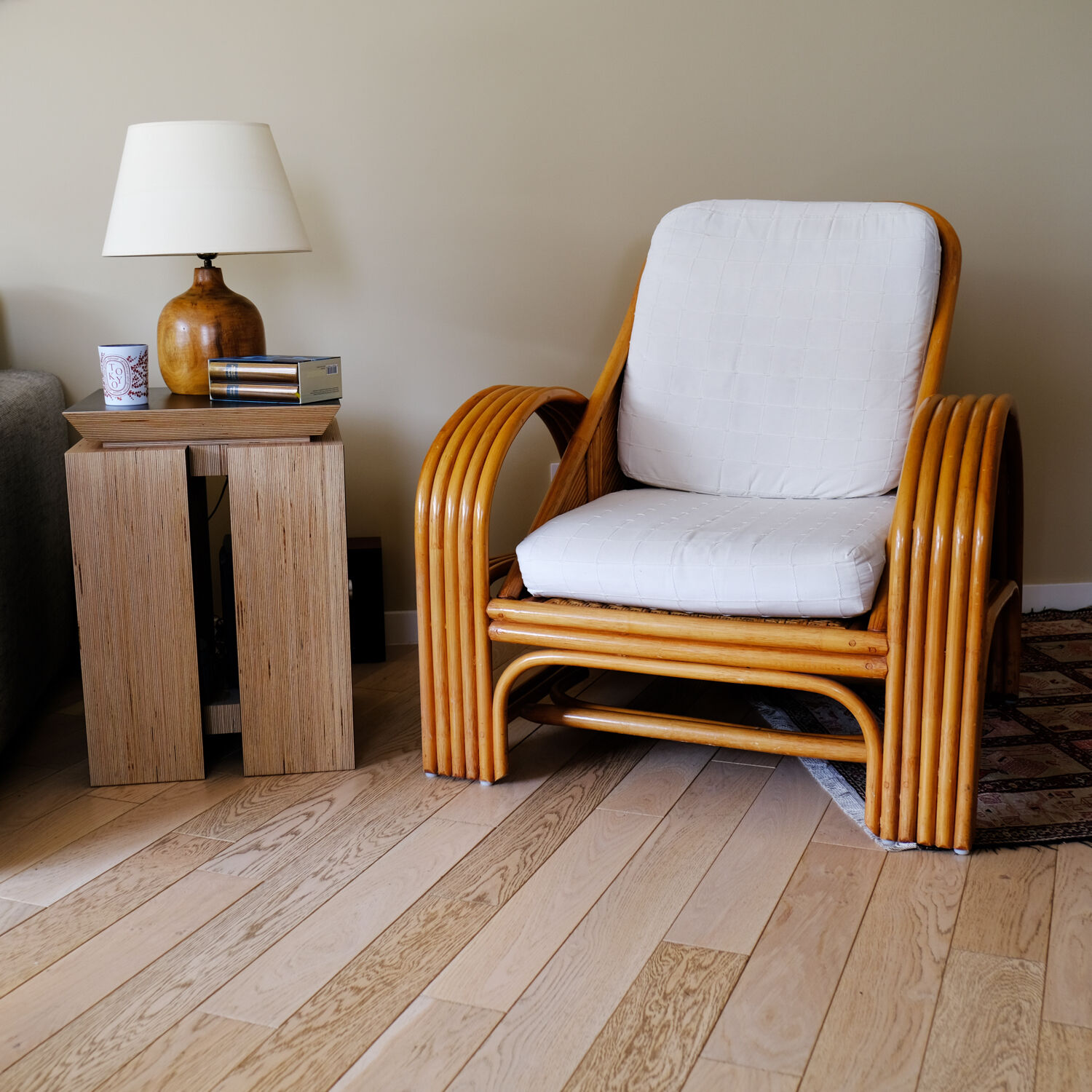 Paire de fauteuils rotin