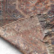 Tapis ancien tissé à la main, 1850 shiraz persan 150x110cm