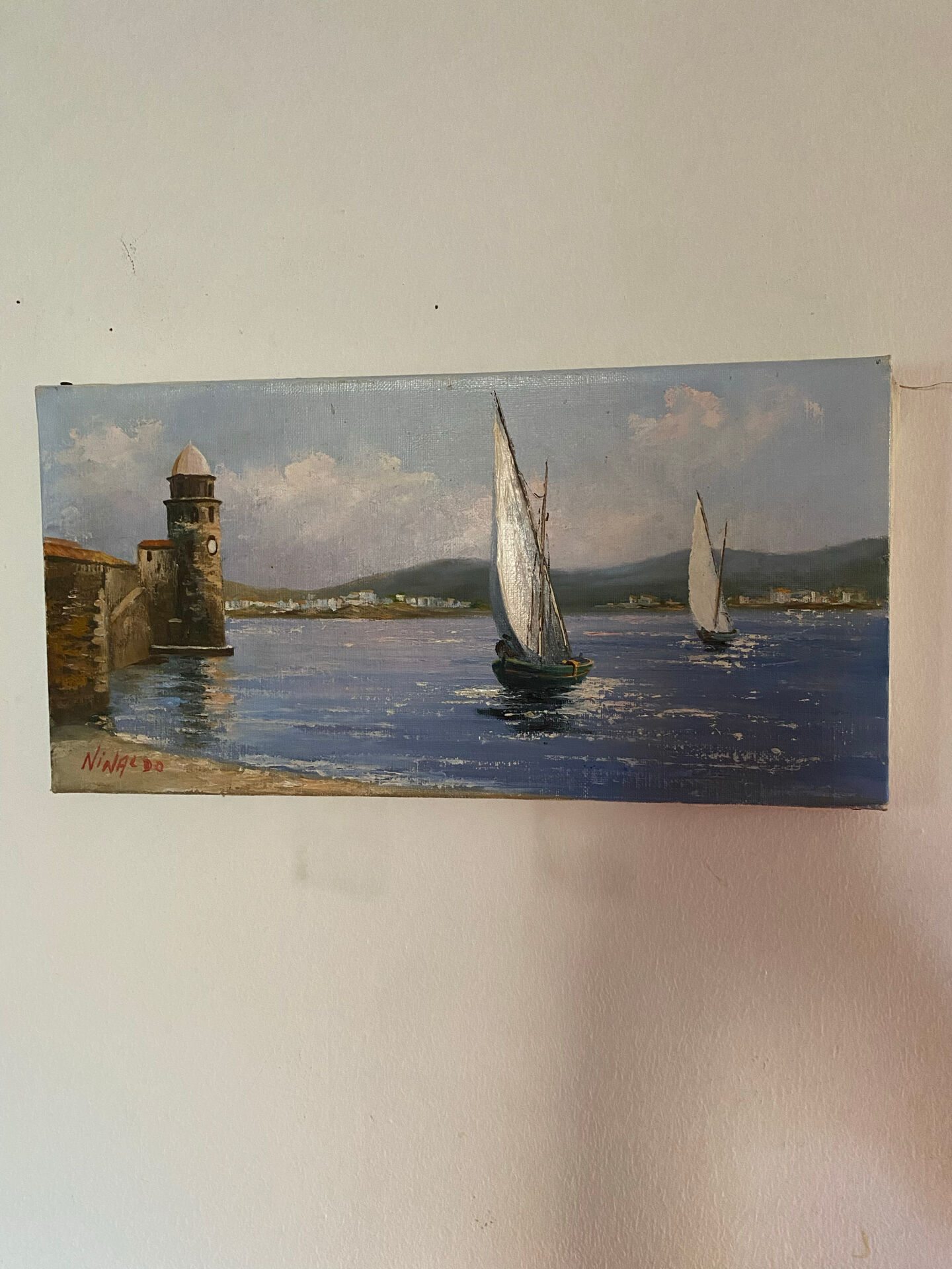 Peinture sur toile "Port de Collioure"