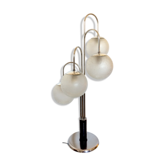 Art-deco chrome lamp, 4 globes