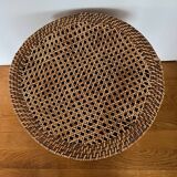 Rattan and cane side table