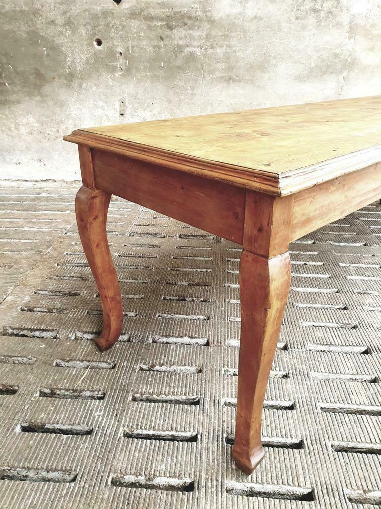 Old table pine dining table 76 x 256 cm