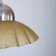 Vintage glass and metal pendant light, 1980s