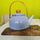 Scandinavian style enamelled metal kettle