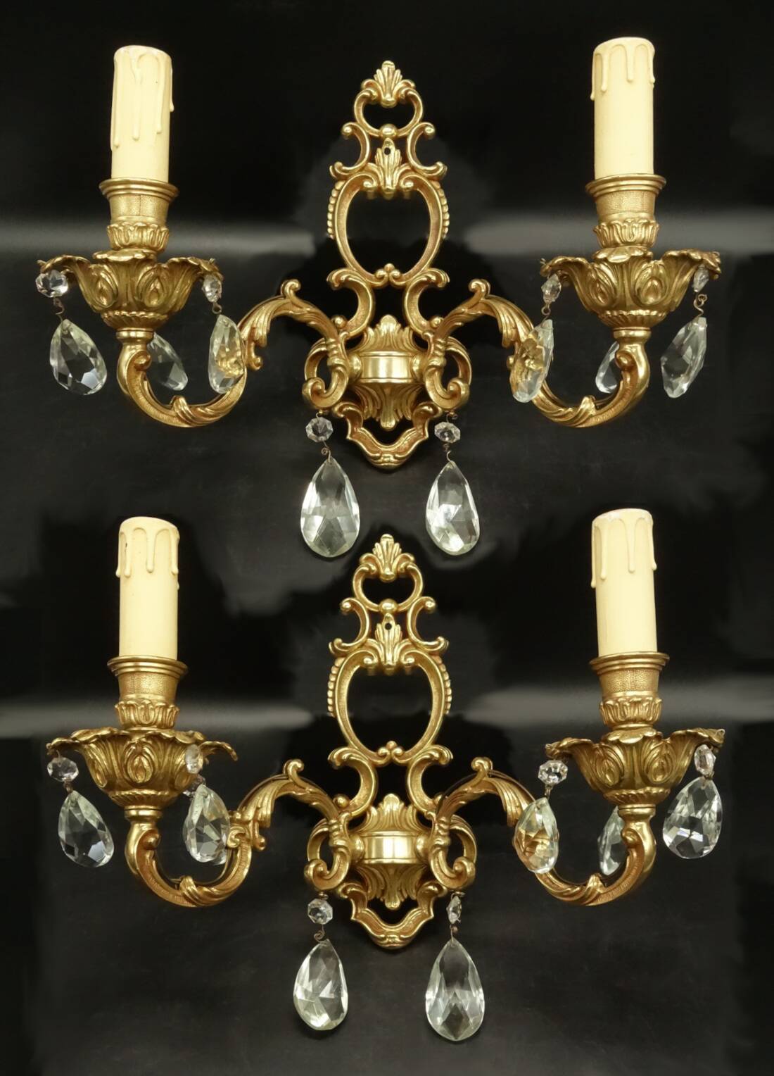 Pair of sconces with Louis XV style tassels