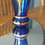 Blue and gold boom vase
