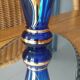Vase boom bleu et or