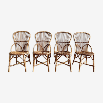 Audoux-Minnet rattan armchairs