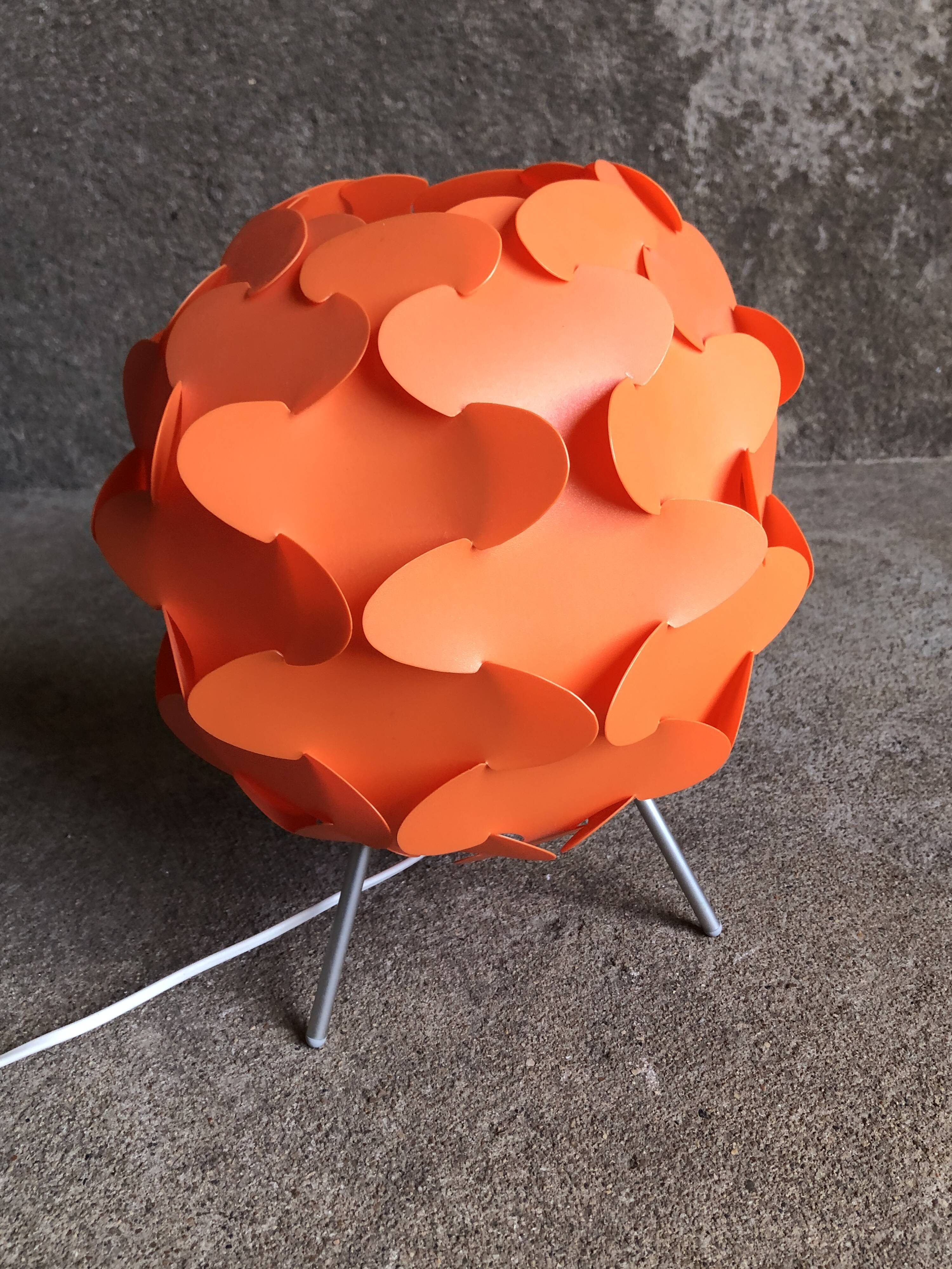Lampe Ikea vintage orange Fillsta, 1990