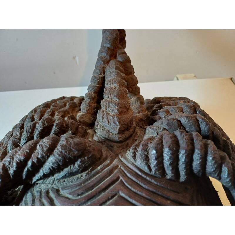 African wooden mask from Ivory Coast, Baoulé