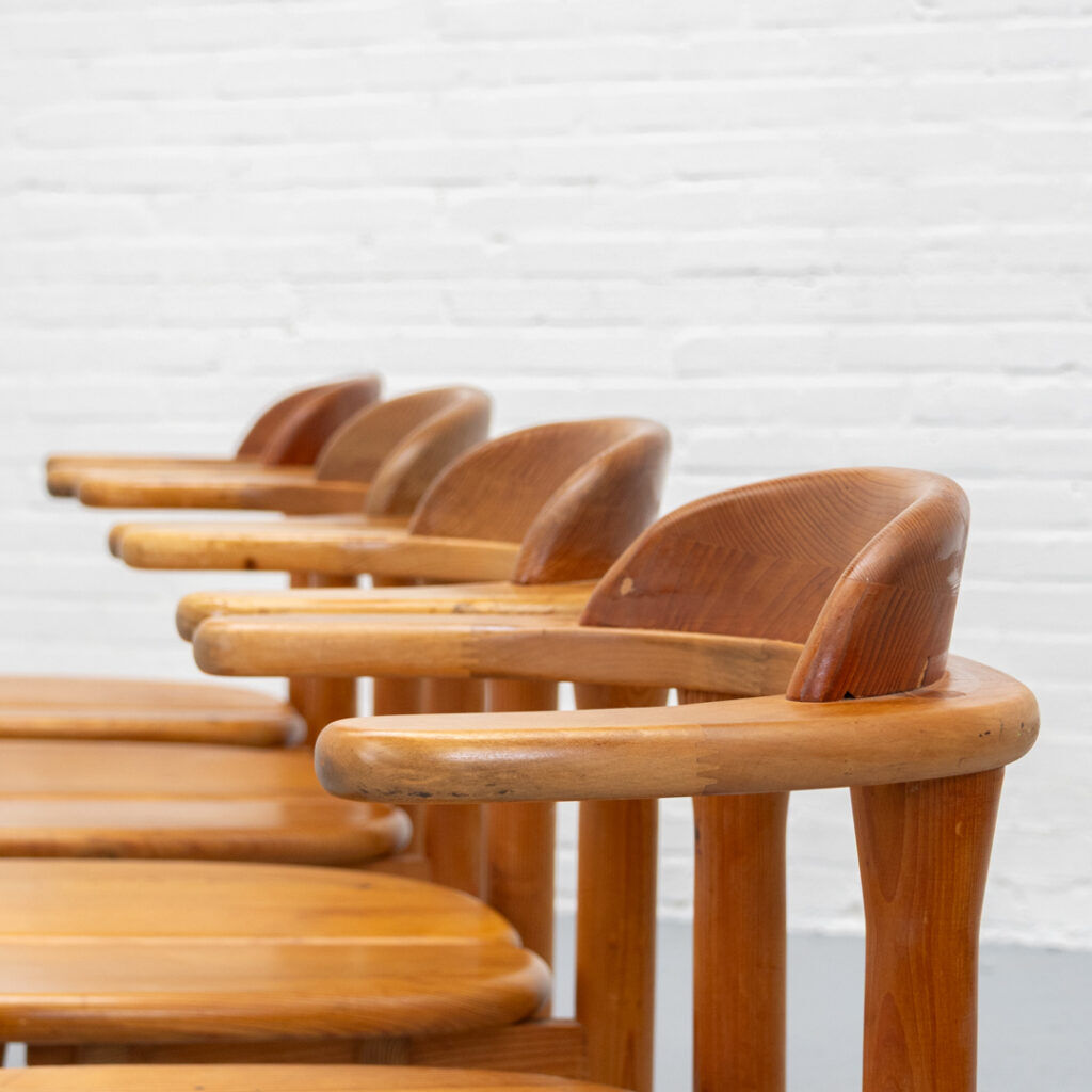 Set of 4 Alder Wood Opus Dining Chairs by Team 7 Austria