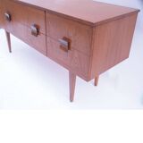 Scandinavian vintage sideboard with 6 drawers