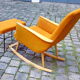 Scandinavian years 50-60 rocking orange