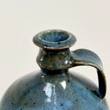 Vase en grès pyrité bleu