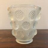 Vintage Verlys glass vase with cabochons